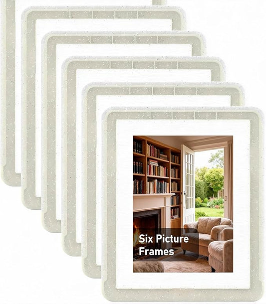 5x7 Picture Frame, Clear Acrylic Photo Frame with White Mat for 4x6 Photos, One-Piece Shatterproof Tool-Free Design, UV-Resistant Waterproof Tabletop Frame for Home Office Decor with 10-Year Warranty