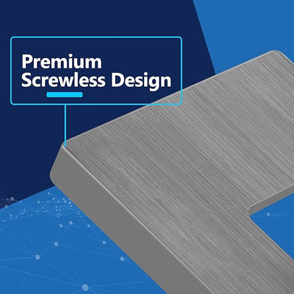 LIDER Brushed Finish Decorator Switch Cover, Screwless Wall Plate, Mid-Size 1-Gang 4.88" x 3.11", Unbreakable Polycarbonate Thermoplastic, UL Listed, LSWP-31M-BGY, Brushed Gray