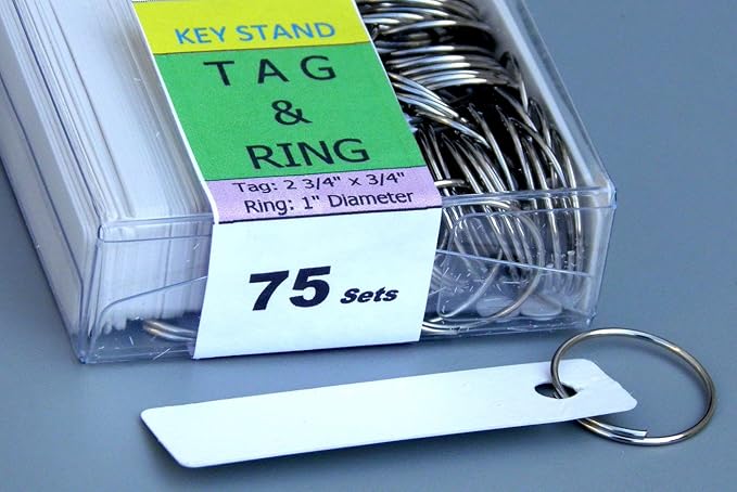 Key Rack, Keystand # 75MGN, 75 Bolted Metal Hooks with Extra Space and Customized Nameplate for Dealerships, Realtors, Hospitals or Schools (75 Sets of Tag & Ring are Included)