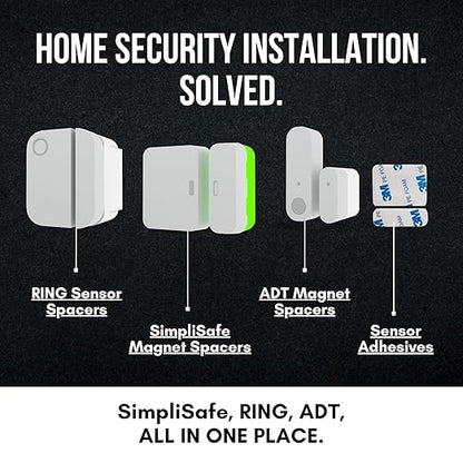 Magnet Riser Compatible with SimpliSafe | Alarm Contact Spacer with 3M Adhesive | Alarm Riser - Sensor/Magnet Not Included (1 Pack - 1 inch)