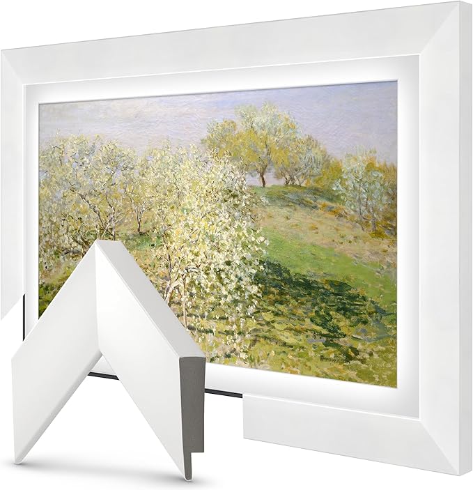 Gloss White 32" Premiere Deco TV Frame - Compatible ONLY with Samsung The Frame TVs (Fits 2021-2025, LS03A, LS03B, LS03C, LS03D, LS03FA)