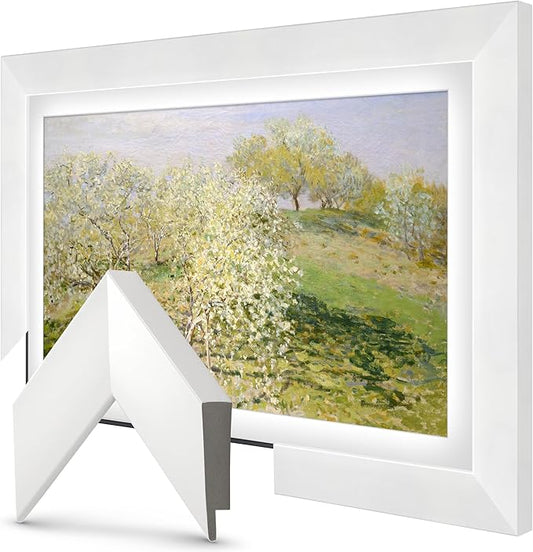 Gloss White 50" Premiere Deco TV Frame - Compatible ONLY with Samsung The Frame TVs (Fits 2021-2025, LS03A, LS03B, LS03C, LS03D, LS03FA)