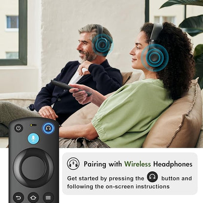 Replacement Voice Remote Control for Fire Series, for Smart TVs (3rd Gen), TV Stick (2nd/3rd Gen)/Lite/HD/Cube, 4K Max/4K (1st/2nd Gen), Fit for Insignia/Pioneer Hisense and TCL Smart TV