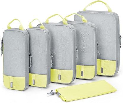 BAGSMART 6 Set /4 Set/2 Set Compression Packing Cubes for Travel, Lightweight Luggage Organizer Bags, Durable Space Saver Bags Travel Essentials