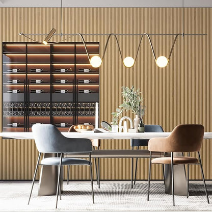 Art3dwallpanels Wood Slat Wall Paneling, 104'' x 6.7'' WPC Soundproof 3D Wall Panels for Interior Wall Decor, 8 Pack Fluted Textured Panel Wall Slats, Oak
