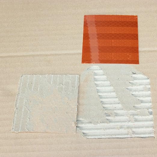 Non Fading Brown Reflective Stickers 3 inch X 3 inch, Outdoor Waterproof High Visibility Warning Safety Adhesive Reflector Tape (20 Pcs)