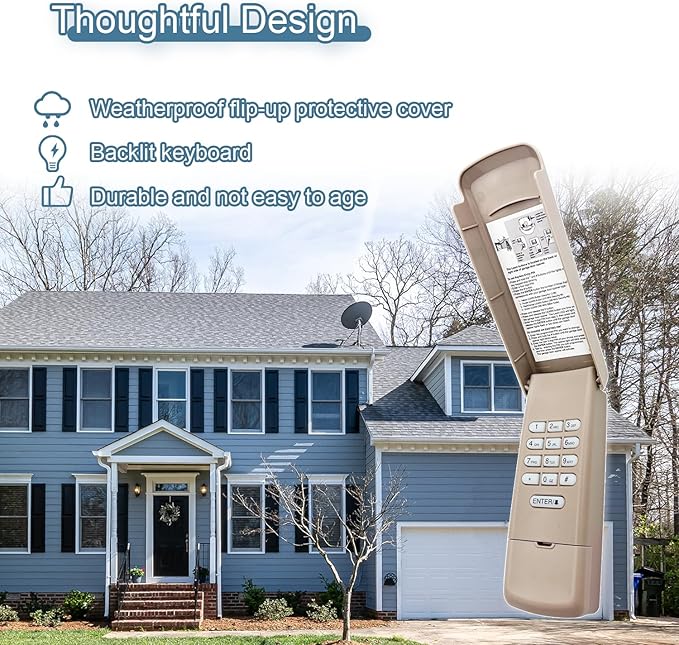 Garage Door Opener Wireless Keyless Keypad, Compatible with 877MAX, G940EV-P2, 878MAX, 377LM, 977LM, 877LM, 66LM,Replacement for LiftMaster, Chamberlain, Craftsman