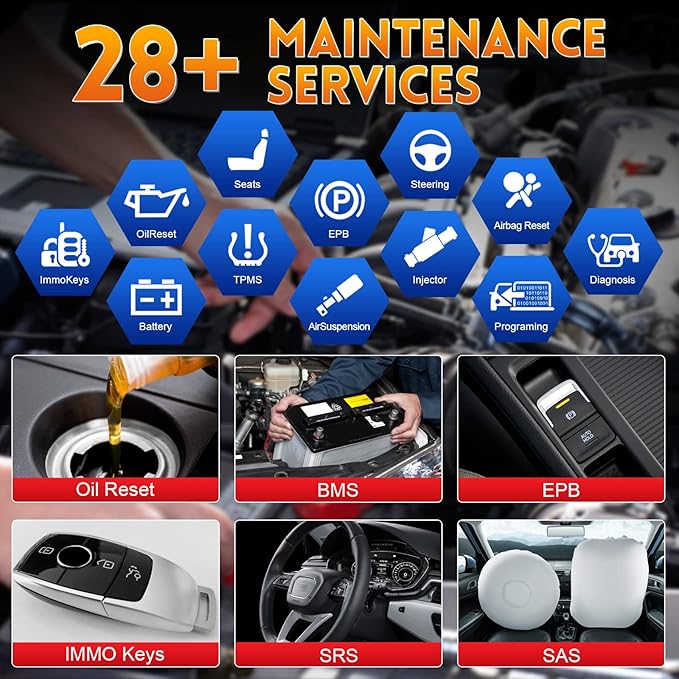 Autel Scanner MaxiCOM MK808Z-BT - Same As MK808BT Pro, Android 11 Bi-Directional Control Scan Tool, Upgraded of MK808BT/MK808/MK808S/MX808, Full Diagnosis, Compatible with BT506/MV108S(Original)