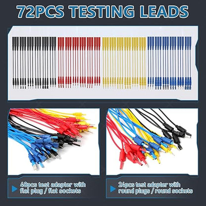 105 Piece Automotive Circuit Test Lead Kit, Multimeter Test Lead Kit, Including Upgraded Puncture Probes、Meter Hanging Kit Etc., Applicable to Automotive Electronic Circuit Fault Diagnosis
