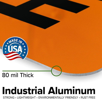 Custom warning Sign, OSHA Sign, 24x30 Inches, 3M EGP Reflective, Rust Free .080 Aluminum, Fade Resistant, Made in USA by My Sign Center