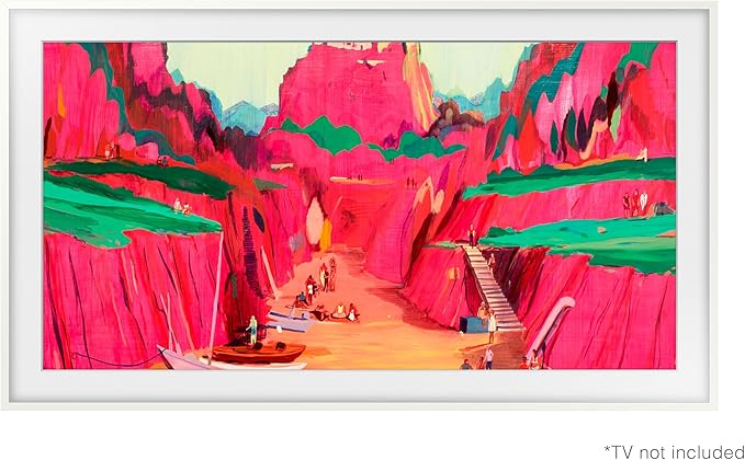 Samsung 85” The Frame Customizable Bezel (2025 Model), Magnetic, Quick and Easy Installation, VG-SCFF85WTBZA, Modern White
