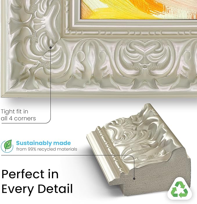Tuscan Pearl 43" Premiere Deco TV Frame - Compatible ONLY with Samsung The Frame TVs (Fits 2021-2025, LS03A, LS03B, LS03C, LS03D, LS03FA)