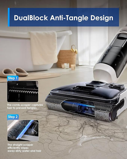 Tineco Floor ONE Switch S6 Stretch Wet Dry Vacuum Cleaner, Multi-Function, 180° Lay-Flat, Anti-Tangle Design, Self-Cleaning, 65Min Runtime, Dual-Edge Cleaning, Whole-House Cleaning Floor Cleaner