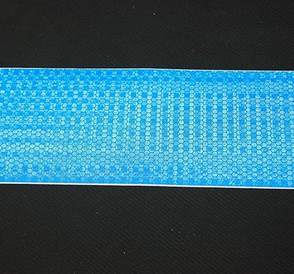 Blue Reflective Tape 4 inch Wide, Outdoor Waterproof High Visibility Warning Industrial Marking Tape, Safety Stickers (68 feet,5 Rolls)