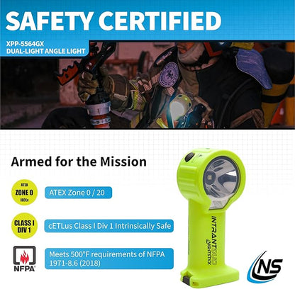 Nightstick XPP-5564 Intrant® Duo Intrinsically Safe Turbo Dual-Light Angle Light - 4 AA
