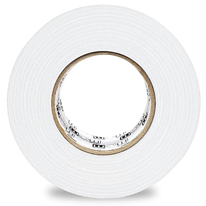 Wow Gaffers Tape 2 Inch White - 50 Yards (Case of 24), Residue Free, Non-Reflective & Heavy-Duty - Professional Grade Gaff Tape - Ideal for Photography Backdrop, Cables, Cords & Floor Taping