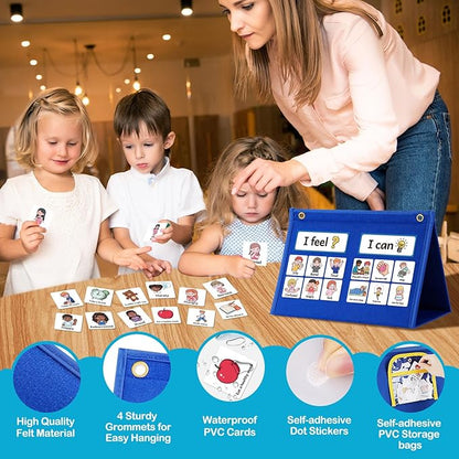Feelings Chart, Social Emotional Learning Activities,Autism Learning Materials, ADHD Tools,Behavior Management,Anger Management Toys,Calm Down Corner Supplies for Classroom Daycare & Home