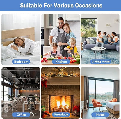 Carbon Monoxide Detectors, 3 Pack Plug in Carbon Monoxide Detector with CO Alarm Monitor Temperature Humidity Sensor,3-in-1 CO Detector with LCD Display for Home/Kitchen/Hotel/Bedroom (White)