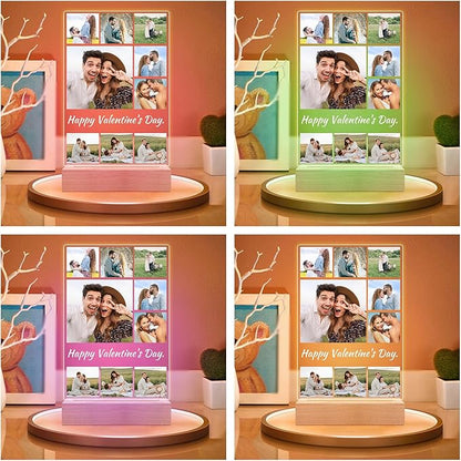 Custom Picture Frame with Photo, Personalized Photo Frame, Customized Picture Frames, Personalized Valentines Day Gifts for Women Men Her Him Girlfriend Boyfriend Couple