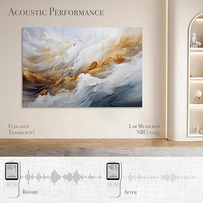 Acoustical Wall Panels, 72 X 48 Inches Art Acoustic Panels, Decorative Acoustic Panels, Acoustic Wall Panels, Sound Absorbing Wall Art, Whispers of Serenity