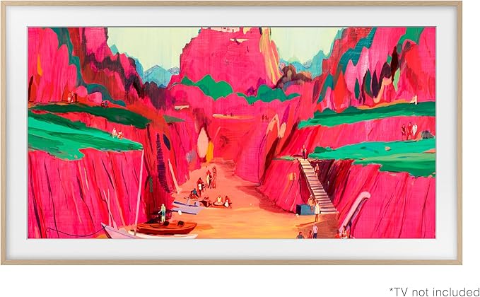 Samsung 75” The Frame Customizable Bezel (2025 Model), Magnetic, Quick and Easy Installation, VG-SCFF75TKBZA, Modern Teak