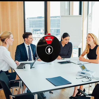 Status Spinner Privacy Signs: 6-in-1 Options - Do Not Disturb, In A Meeting, Gone For Today, Out Of Office, Available, Back Soon - For Office and Home Use