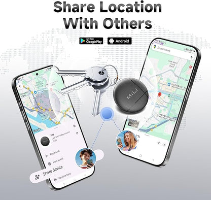 LiTag - Bluetooth Tracking Tag for Android. Smart Tracker for Google Find My Device (Find Hub) App. Item Finder Locator for Keys, Luggage, Suitcase, Backpack, Purse (4 Pack)