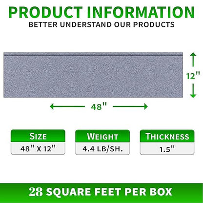3D Wall Panels - Waterproof Decorative Panels for Home Improvement, 7 Pcs, 4ft x 1ft Each - Sample (7, Grey, 48" x 12")