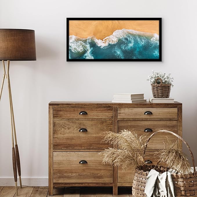Americanflat 12x28 Picture Frame with Polished Plexiglass - Signature Collection - Gallery-Style Frames Made of Engineered Wood - Photo Frame for Wall Display - Black