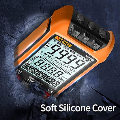 ANENG Digital Multimeter Smart Testers TRMS 9999 Counts Anti-Burning Ohm Amp Volt Meter Measures NCV,AC/DC Current/Voltage,Resistance,Continuity,Capacitance,diodes,Auto-ranging Electrical Tools
