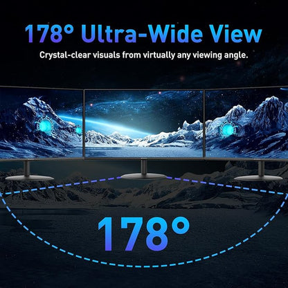 SANSUI 22 Inch 120Hz Monitor, FHD Computer Monitor 4000:1 Contrast Ratio with Adaptive Sync, HDR 100% sRGB, HDMI x 2, VESA Mount, Eye Care for Home/Office (ES-22X3AH, One HDMI Cable Included).