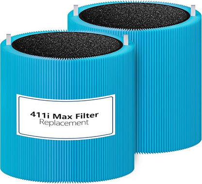 411i MAX AllergenBlock Replacement filter Compatible with Blue Pure 411i/411a Max Air Purifier, H13 True HEPA with Activated Carbon Air Filter,Blue Pure F4MAX