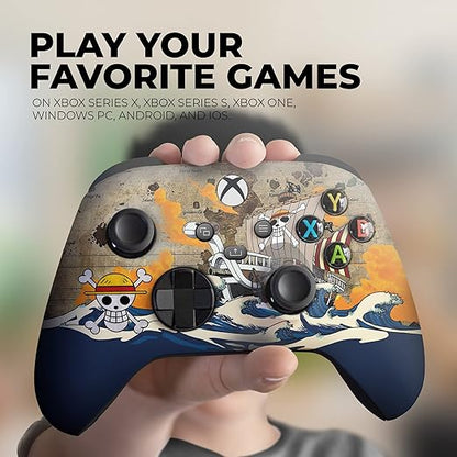 One Peice Custom X-box Controller Wireless compatible with X-box One/X-box Series X/S by DreamController | Proudly Customized in USA with Permanent HYDRO-DIP Printing(NOT JUST A SKIN) (MODDED)