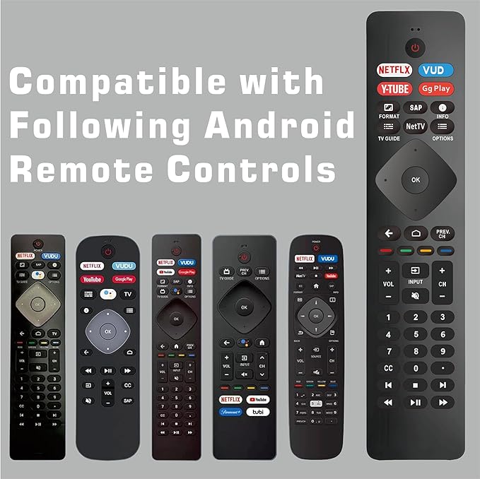 Universal TV Remote Replacement for Philips SmartTV Remote Replacement for Phillips TV Remote Control Replacement for Phillips 4K UHD Android Smart TVs Remote (NH800UP)