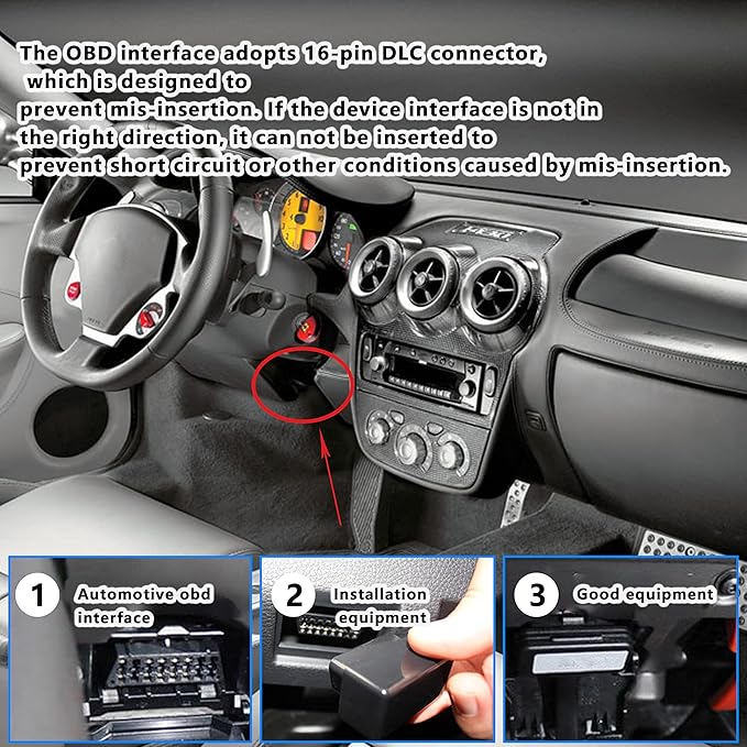 XMSJSIY 16 Pin OBD2 Female Connector Extension Cable,OBD2 Fixed Harness Assembled Plug Dash Port Wires,E-Car Connection with Colorful Cables for Car Diagnostic-1 Pcs