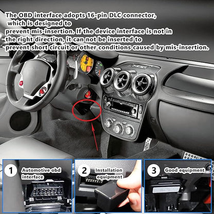 XMSJSIY 16 Pin OBD2 Female Connector Extension Cable,OBD2 Fixed Harness Assembled Plug Dash Port Wires,E-Car Connection with Colorful Cables for Car Diagnostic-1 Pcs