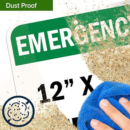 Custom Emergency Sign, OSHA Sign, 12x18 Inches, Rust Free .063 Aluminum, Fade Resistant, Made in USA by My Sign Center