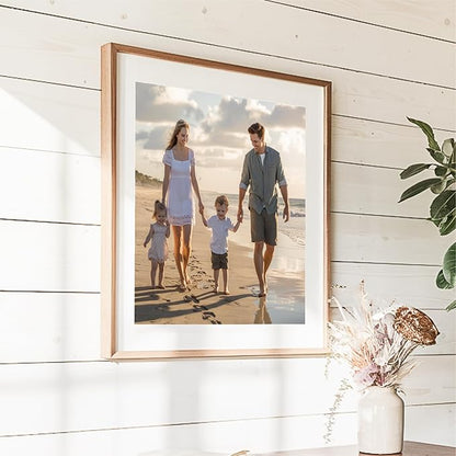MRC Wood Products Custom Printed Photo Portrait on Canvas-Textured Board – Personalized Wall Art with Frame, Printed from Your Image
