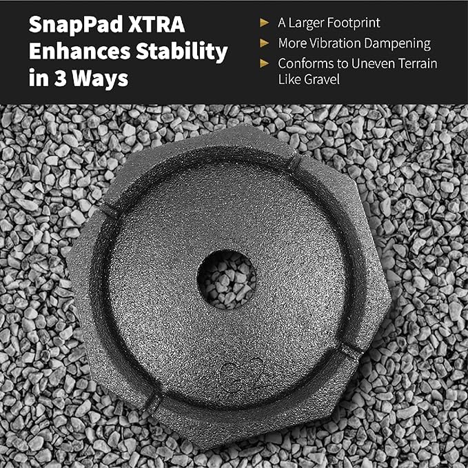 SnapPad Xtra RV Leveling Pads - Permanent Jack Stabilizers for RVs - 9" Round Leveling Jack Pads for LCI Leveling System - Heavy Duty Replacement for Blocks - Made in The USA (6-Pack)