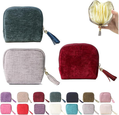 Stuffdatas Travel Jewelry Case, Stuffdatas Bags, Small Jewelry Travel Pouch Mini, Travel Jewelry Organizer Pouch Velvet, with 5 Compartments (3PCS-A)