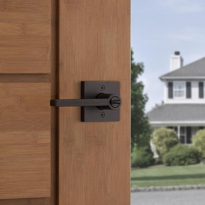 Kwikset Halifax Entry Door Handle with Lock and Key, Secure Keyed Reversible Lever Exterior, for Front Entrance and Bedrooms, Venetian Bronze, 10 Pack, Pick Resistant SmartKey Rekey Security