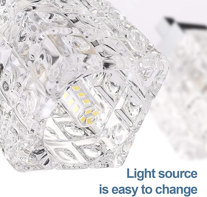 TRLIFE Bathroom Vanity Light Fixtures, Modern Bathroom Lights Over Mirror 3 Lights Vanity Light 19inches Crystal Vanity Light Fixture