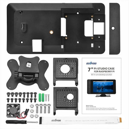 OSOYOO PiStudio Case for Raspberry Pi 7inch Touch Screen V1 and OSOYOO 7inch IPS DSI Screen V4.0