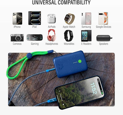 Nimble Champ Portable Charger, 10,000mAh Power Bank Fast Charging, 20W Dual USB-C Battery Pack with Cable, Travel Essential Power Bank for iPhone Laptops Galaxy Tablet Pixel iPad Macbook Kindle Airpod