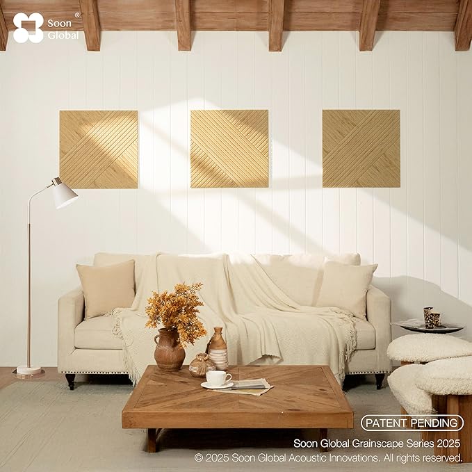 Acoustical Wall Panels, 6-Piece 23.62 X 23.62 Inches Art Acoustic Panels, Decorative Acoustic Panels, Acoustic Wall Panels, Sound Absorbing Wall Art, Harvest Cross
