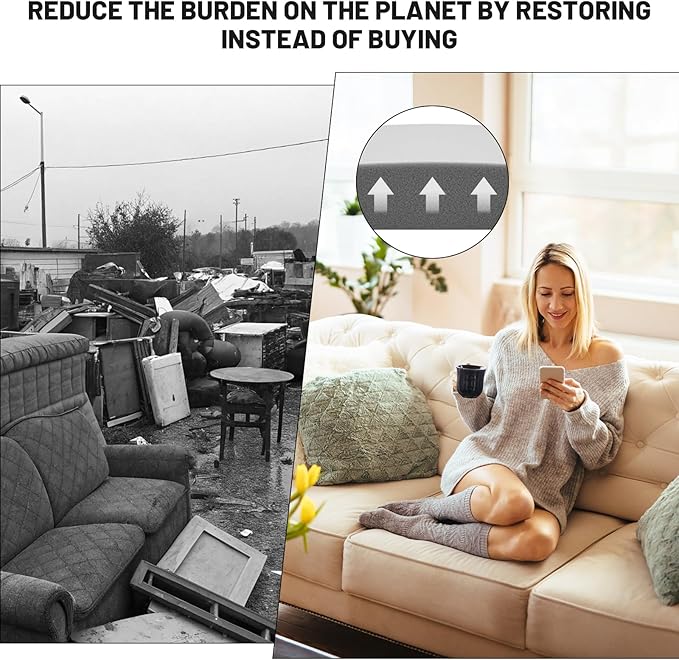 Couch Cushion Support for Sagging Seat – 2 Pack 20x20x2 Inch Sofa Cushion Board Saver & Replacement Insert for Saggy Couch or Chair, Quick No-Tool Install with 40D High Density Foam