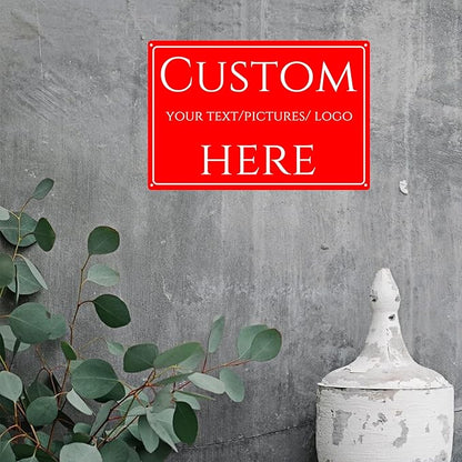 Custom Sign, Custom Delivery ，Aluminum Weatherproof Metal Sign Multiple Sizes, Customize for Office, Business, Workplace, office, Home, Delivery (14 * 10Inch)