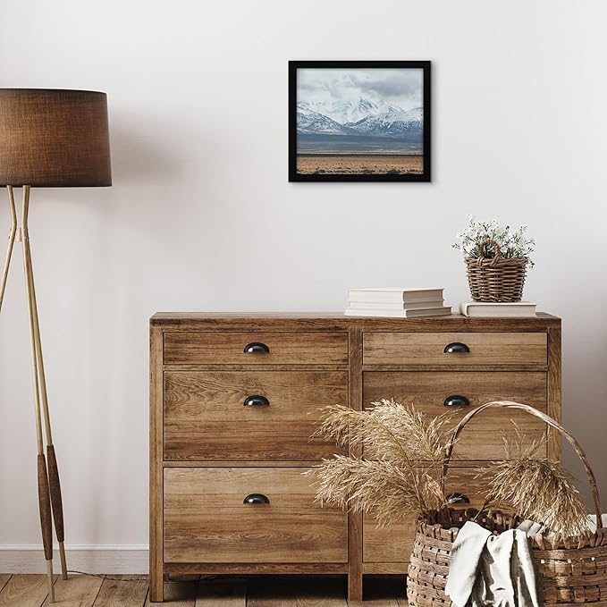 Americanflat 10x12 Picture Frame with Shatter-Resistant Glass - Signature Collection - Gallery-Style Frames Made of Engineered Wood - Photo Frame for Wall Display - Black