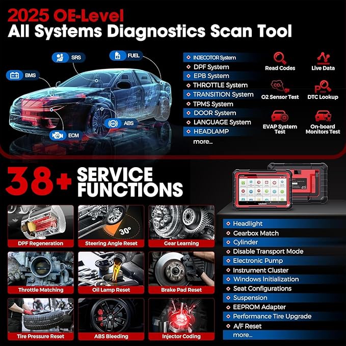 Launch X431 PRO Elite 2025 Bidirectional Scan Tool, 38+ Resets Full System Scanner, All-in-One Diagnostic Tool with Active Tests,ECU Code,CANFD DOIP FCA Autoauth V.A.G Guided，2 Years Free Update