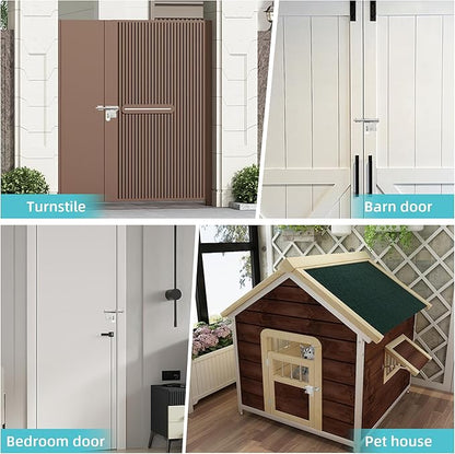 Alise 4 Inch Slide Bolt Gate Latch, Door Lock with Padlock Set, Heavy Duty Stainless Steel Barrel Bolts Safety Door Lock for Wooden Fence, Outdoor Fence,Shed Door Brushed Finish